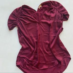 Lovestitch Maroon silk top